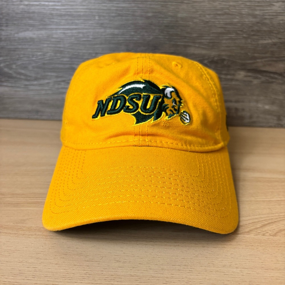 North Dakota State University Hat Strap‎ Back Yellow New Era Leather Strap NDSU